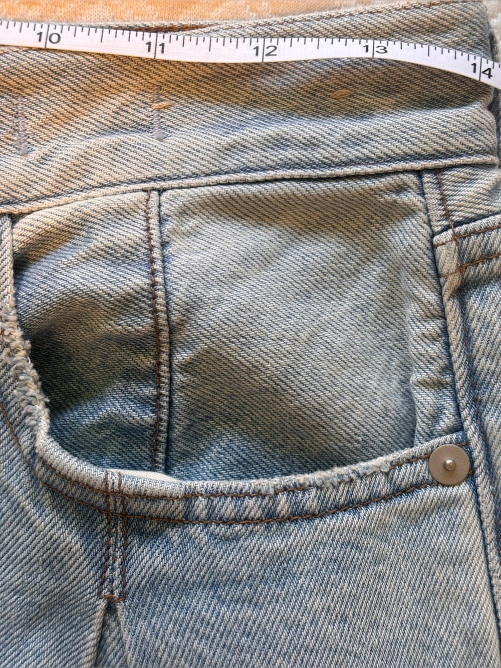 Madewell Superwide-Leg Jeans in Cather Wash Button-Front Edition Women’s Size 25 - Picture 12 of 15